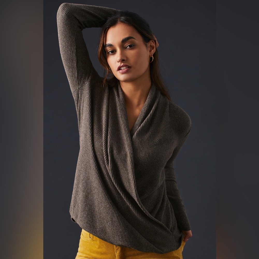 DAILY PRACTICE BY ANTHROPOLOGIE CROSS-FRONT TOP